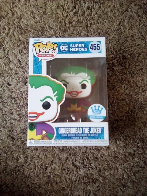 BRAND NEW Funko Pop!  Gingerbread The Joker #455  (Funko Shop Exc.) w/protector