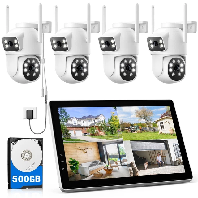 ZOSI 8CH 2K Kit Camera de Surveillance WiFi, 12,5 Pouces 5MP 1To NVR