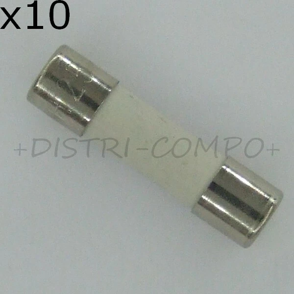 Fusible retardé 5x20mm céramique Intensité au choix (lot de 10)
