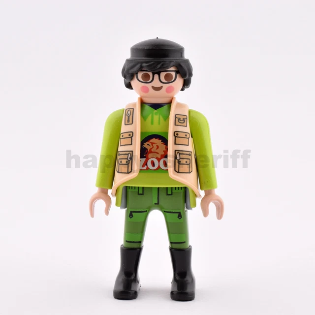 Lot Playmobil : 3 Gardiens De Zoo + 1 Enfant - Figurines D'occasion - Marque PLAYMOBIL