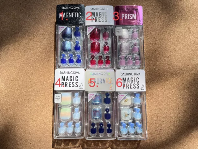 Dashing Diva Magic Press On Nails Pedi New Sealed Please Choose