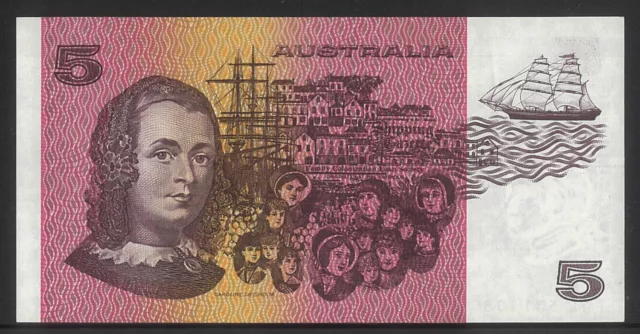 Australia 1985 $5 Banknote Johnston/Fraser R209a OCRB Serial aEF/EF #29 2