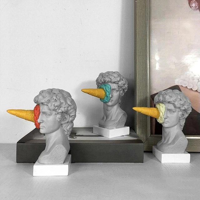 Statua del David Spezzante Gelato Europeo Moderno Semplice Testa David Stat D7R8