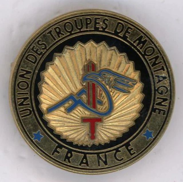 Lot De 2 écussons / Patches Militaires : Union Des Troupes De Montagne, Fabrication Française