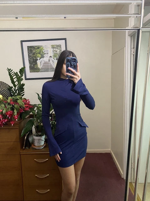 NAVY BLUE MAHALIA Mini Pocket Dress NOT House Of CB, Size S 37.10 -  PicClick UK