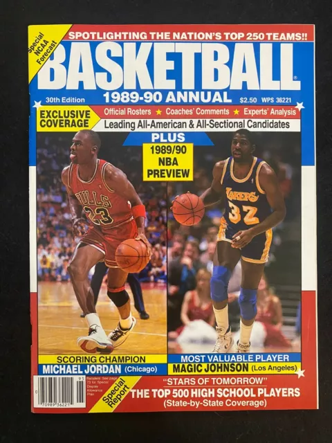 Basketball Annual Magazine Michael Jordan Magic Johnson Cover 1989-90