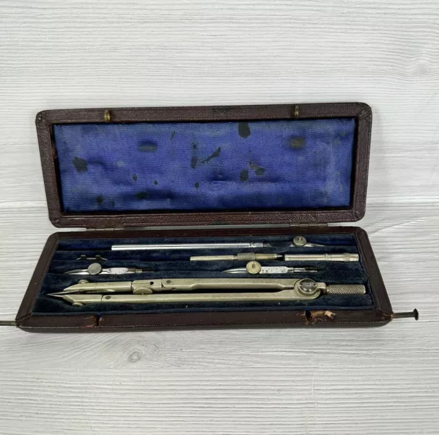 Vintage Thornton Draughtsman Drawing Set In Case - Small Complete Set