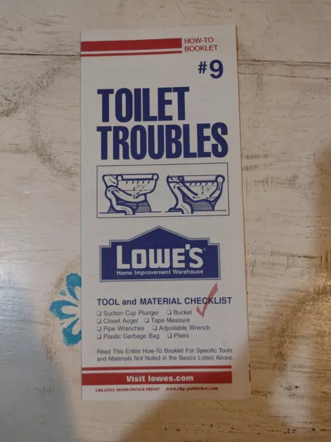 Vintage Lowe's How-To Booklet/Brochure Toilet Troubles #9