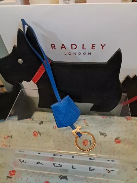 RADLEY BAG CHARM Leather Key Fob Keyring With Metal Scottie Dog. 7.50 PicClick UK