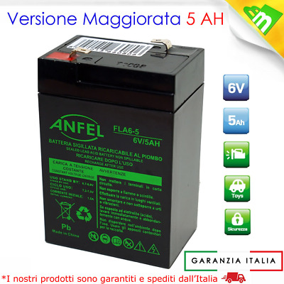 AGM Batteria al Piombo AGM UL7-12 ANFEL 12V DC 7AH spunto 105A ITALIA 