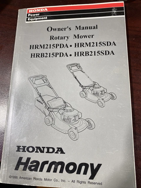 Honda harmony ii hrt216 manual online