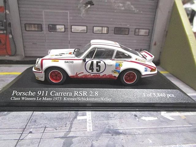 PORSCHE 911 Carrera RSr 2.8 Le Mans 1973 #45 Kremer Keller Sc SP Minichamps 1:43