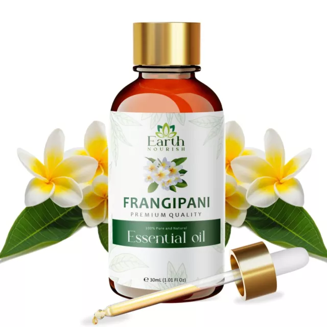 Earth Nourish Frangipani Aceite Esencial 30ml - Puro Orgánico, 100% Natural