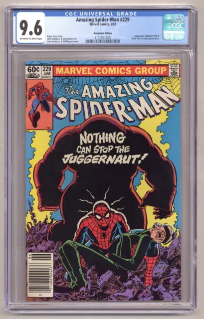 Amazing Spider-Man 229 (CGC 9.6) Juggernaut Madame Web Newsstand 1982 O787