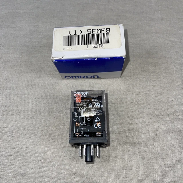 OMRON MKS2PN Relay, 24V DC Coil Volts, 10A @ 240V AC Contact Rating 5EMF8-NEW
