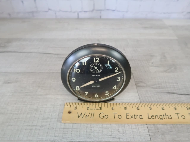 Vintage Westclox Big Ben Loud Alarm Clock 2A 48-H Gun Metal Wind Up Works