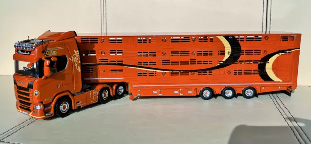 TEKNO SCANIA S SERIES WITH TRI AXLE LIVESTOCK TRAILER IN THE LIVERY OF McNALLY