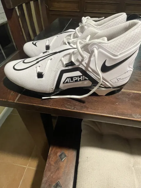 Nike Alpha Menace Pro 3 Panda White Football Cleats CT6649-100 Men’s Size 14