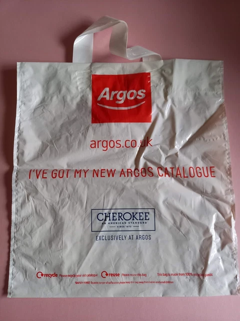 ARGOS PLASTIC CARRIER Bag 1.99 PicClick UK