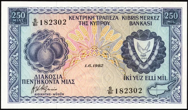 Zypern / Cyprus P.41c 250 Mils 1982 (1)