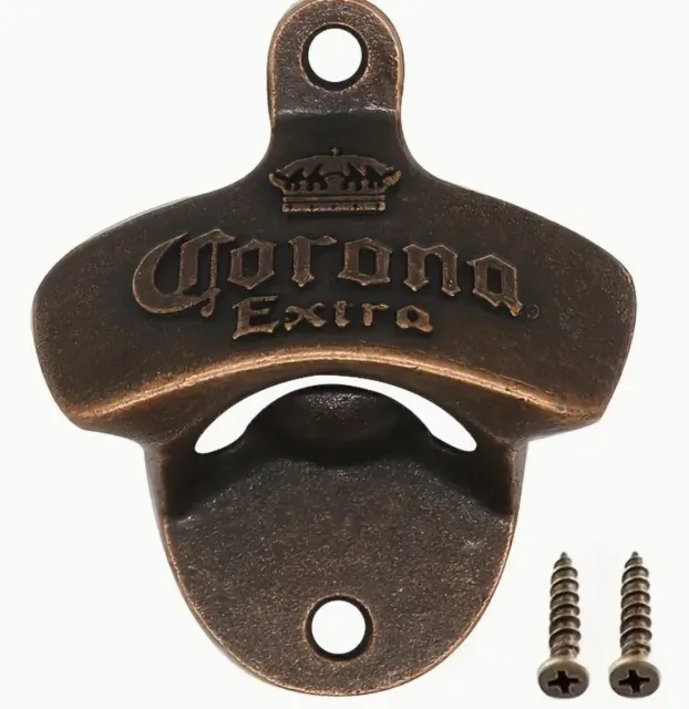 NEW - Corona Extra Beer Wall Mounted Bottle Opener - Red Copper