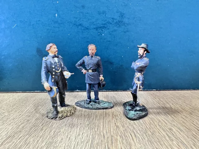 Britains & Other: Union Officers In Conference. ACW.  54mm Metal. Unboxed.
