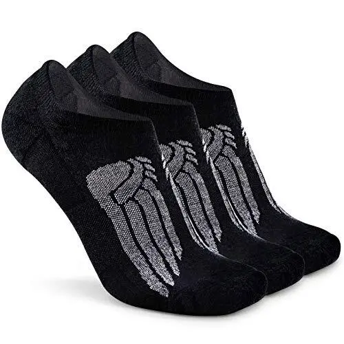 Busy Socks Black Merino Wool Socks Mens Funny Wing Pattern Soft Anti-Blister ...