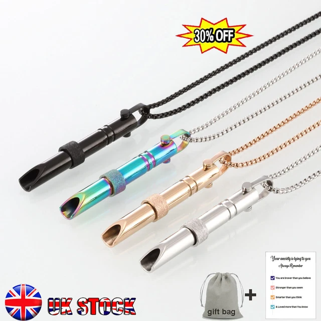 UK Collane Sollievo Stress Respirazione Smetti di Vaping Collana Consapevole Smettere di Fumare