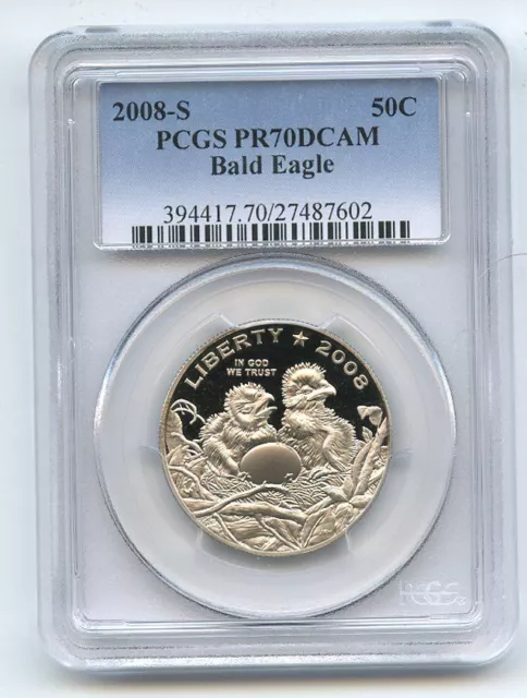 2008 S 50C Bald Eagle Commemorative PCGS PR70DCAM