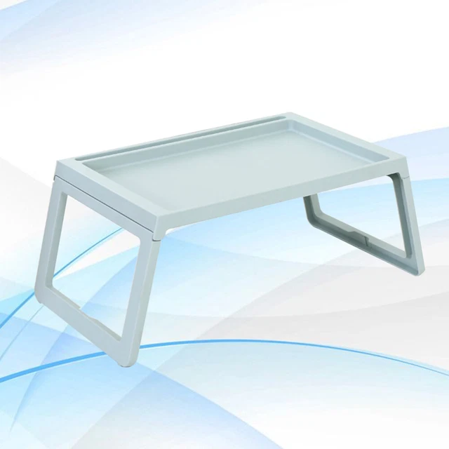 Table D'Ordinateur Pliante Blanche - Plateau 60x40x26 Cm - Design Compact Avec Rangement - Pour Petit Espace Bureau Maison - Facile à Assembler