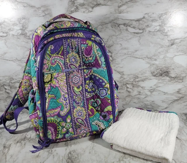 Vera Bradley Backpack Diaper Bag / Purple