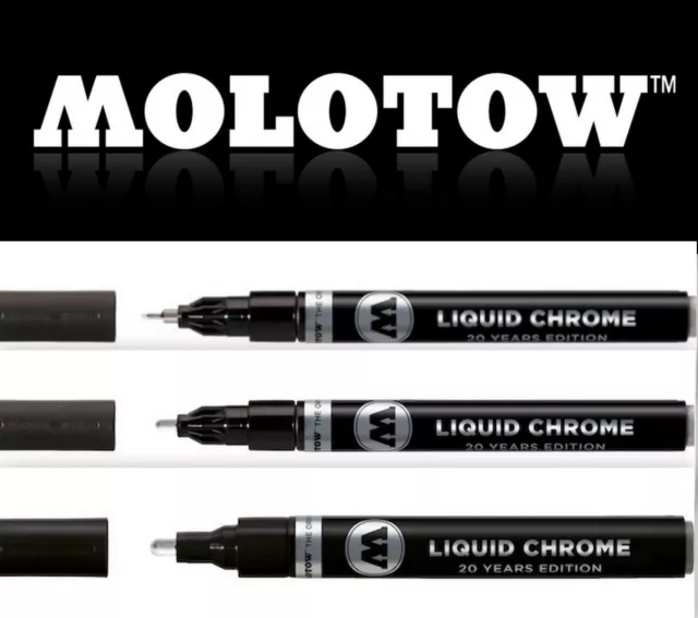 MOLOTOW LIQUID CHROME Pump Marker Einzelstifte/Sets 1, 2, 3, 4, 5mm !bestprice!*