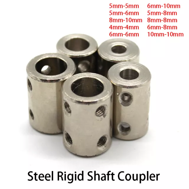 Manicotti frizione rigida acciaio motore connettore alberi accoppiatore adattatore 4/5/6/8/10 mm