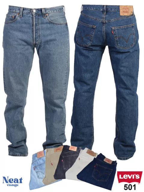 VINTAGE LEVI LEVIS 501 Jeans Mens Retro Denim Grade A W28 W29 W30