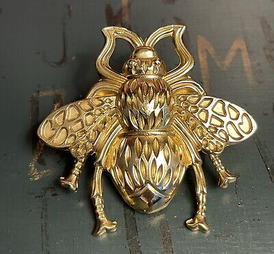 Bee, Drawer Cabinet  Handle Solid Brass Wardrobe Furnitures knob 3”x3” Gold