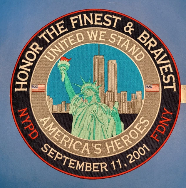 VINTAGE OVERSIZED NYPD FDNY WTC 911 PATCH New York City Honor Finest