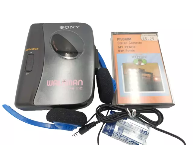 Cinta de casete personal Sony WM-EX162 música portátil audio estéreo RETRO