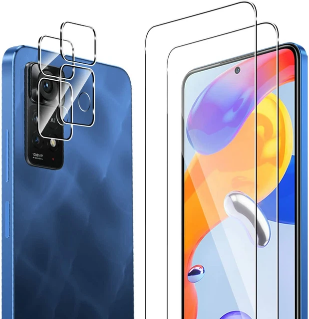 2X Schutzglas ( Display + Kamera ) für Xiaomi Redmi Note 11 Pro 5G Panzerfolie