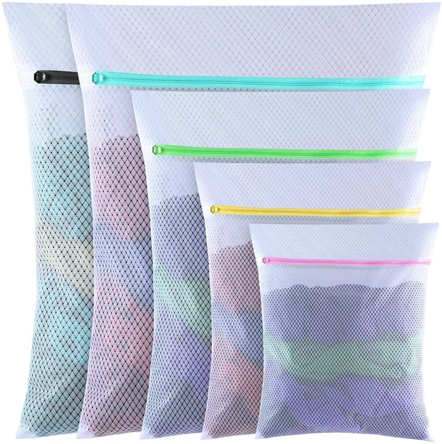 Wash Bags  5 Pack Mesh Laundry Bags, Delicates Washing Bags for Sweater Blouse