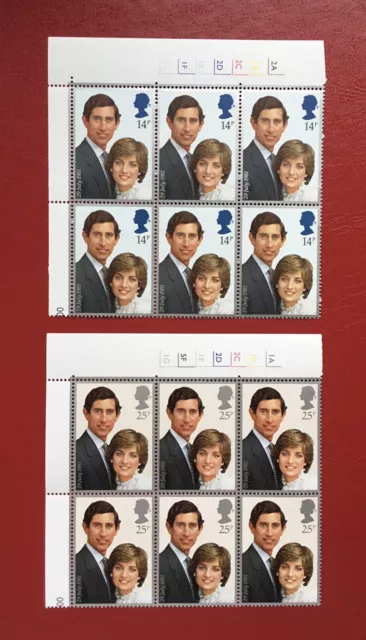 GB 1981 Royal Wedding Charles & Diana 2 Blocks of 6 - MNH