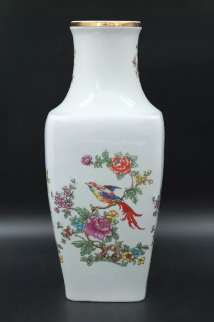 Hollohaza Hungary große Bodenvase Vase Nr. 5004 Blumen Vögel Porzellan H 36 cm 2