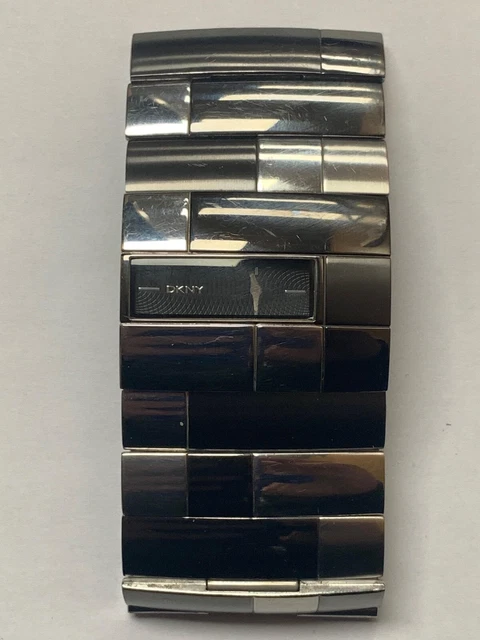 NE6 LADIES DKNY Bangle Watch NY4311 3 Tone Steel Bracelet Black