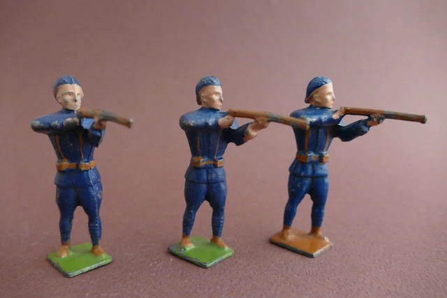 Soldat De Plomb LR - Mitrailleur Français - WW1 - Échelle 1/32 (60mm)