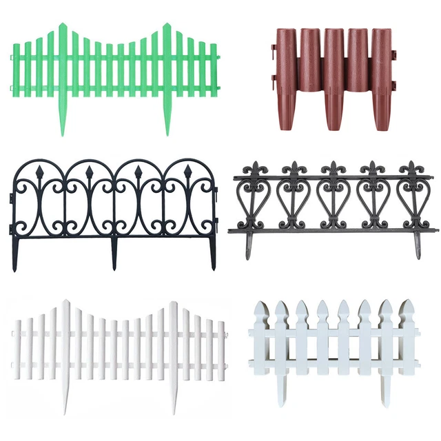FLEXIBLE GARDEN LAWN Grass Edging Picket Border Fencing Panel Plastic