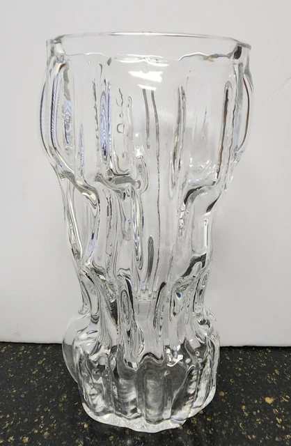 Large Vintage Peill & Putzler German Art Glass Pulled Vase WOW ! 13"