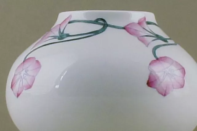 Art nouveau Rorstrand vase in porcelain decorated with flowers. 2