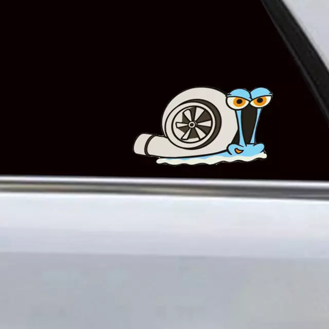 1 Piece Turbo Snail Funny Car Sticker Door Bumper Window Trunk Decal Accessories