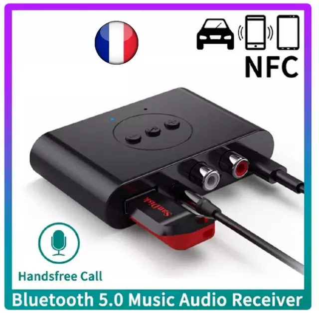 Récepteur Audio Bluetooth 5.0 3.5mm AUX RCA USB Adaptateur Amplificateur Musique