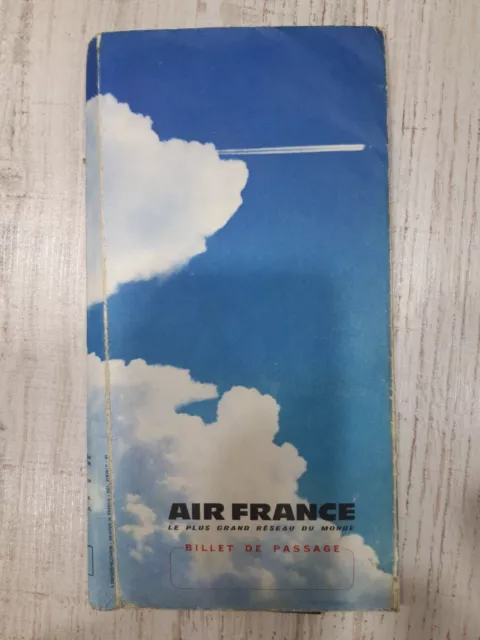 Air  France - Billet  D ' Avion  - Paris  / Alger - 10 Juillet 1963 -