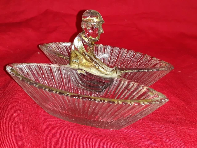 DÎNETTE ANCIENNE, MINI SALIÈRE EN VERRE (PORTIEUX ???XIXe